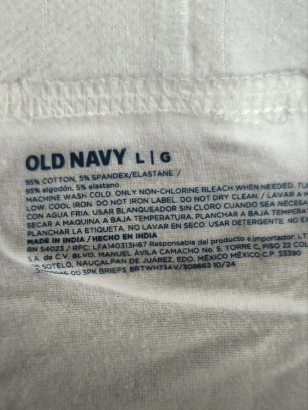Old Navy White Men's Briefs - Classic Cotton Support